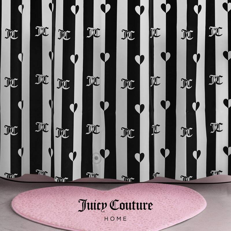 Juicy Couture 1-Piece PEVA Shower Curtain