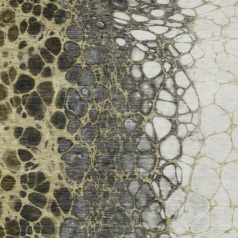 HomeRoots Abstract Transitional Rectangle Outdoor Rug