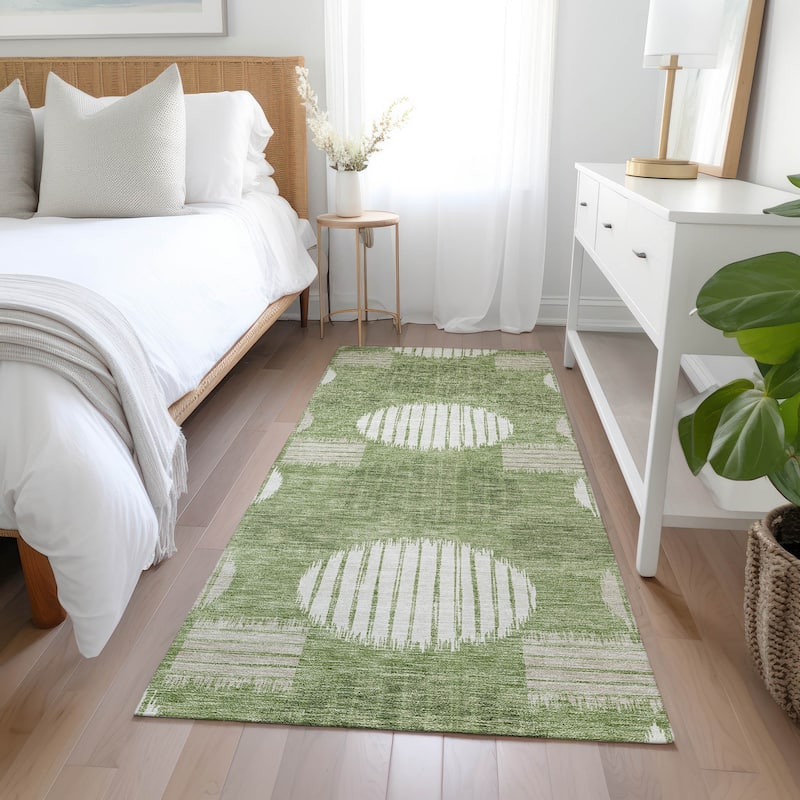 Machine Washable Indoor/ Outdoor Chantille Contemporary Dotty Rug