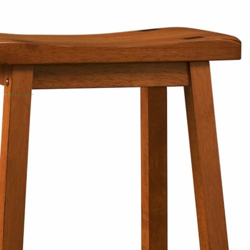 Salvador Saddle 29-inch Counter Height Backless Stools (Set of 2) by iNSPIRE Q Bold