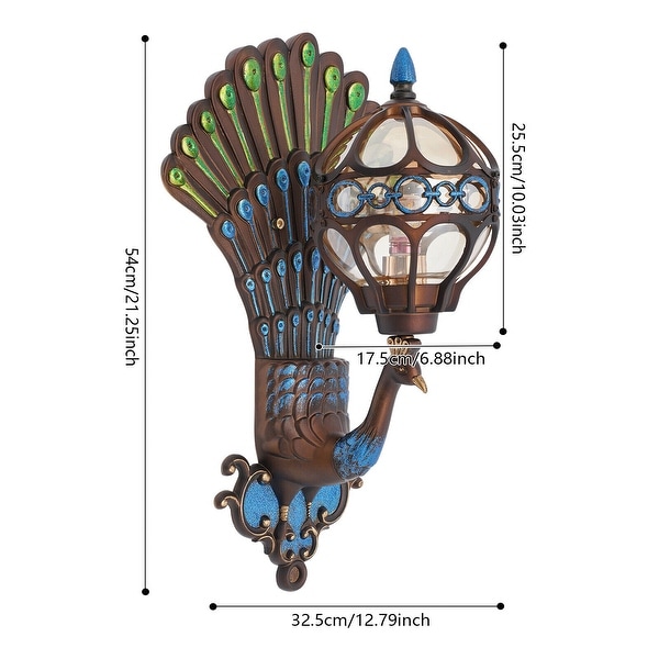 Peacock wall sconce sales