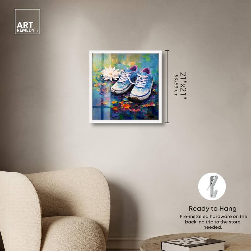 Lily Pad Sneakers Shadowbox by Art Remedy