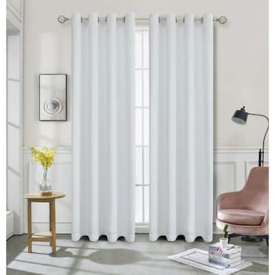 Kate Aurora Hotel Chic 2 Pack Light Filtering Grommet Top Window Curtains - 52 in. W x 84 in. - 52 in. W x 84 in.