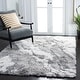 preview thumbnail 87 of 152, SAFAVIEH Horizon Shag Mukades Abstract 2.5-inch Thick Rug 3' Square - Grey/Ivory - Square