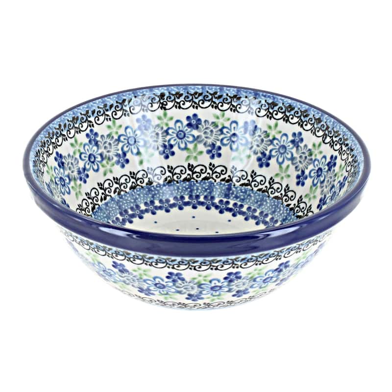 Blue Rose Polish Pottery Ceramika Artystyczna Cereal Bowl - Eliza