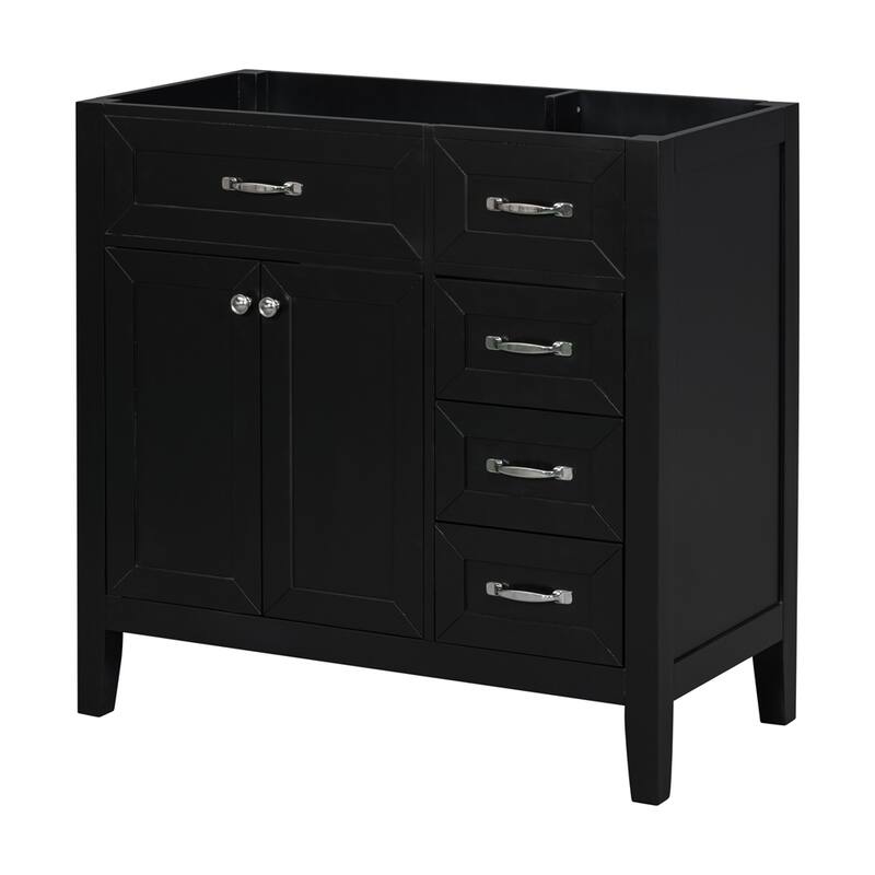 35.5" Bathroom Vanity with Drawers and Solid Frame（No Sink）