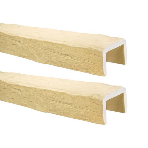 5-1/8" x 8" x 13 ft. Hand Hewn Unfinished Faux Wood Beam (2 Pack)