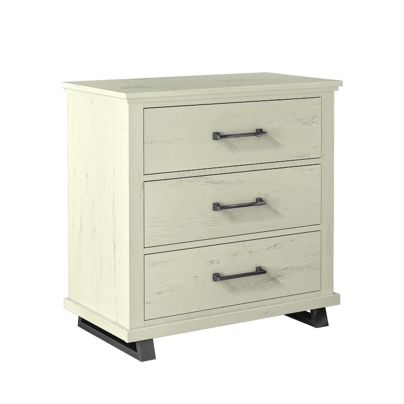 Farmhouse 4-Piece Bedroom Set - 2 Nightstand, 1 Chest and 1 Dresser