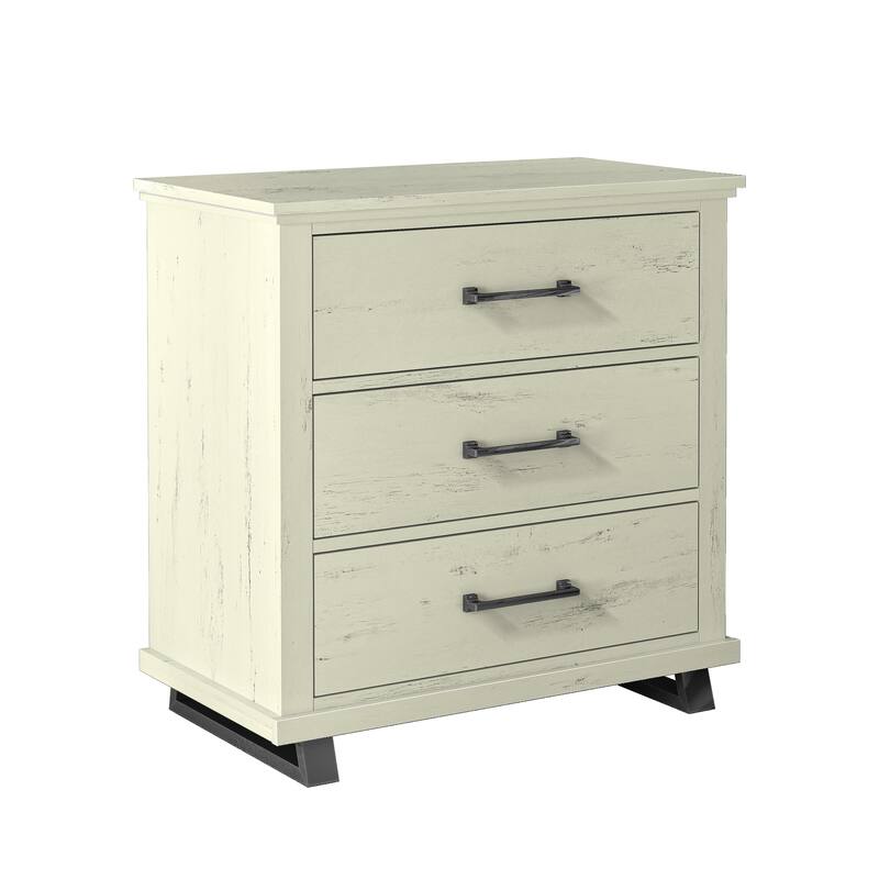 Farmhouse-inspired 3-Piece Bedroom Set - 2 Nightstands and 1 Dresser