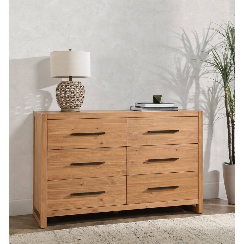 Fenmore 6-Drawer Dresser in Natural by Kosas Home - Natural - 6-drawer