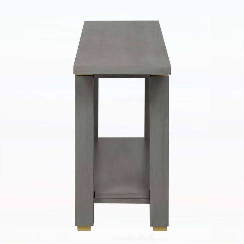 Minimalist Console Table with Metal Accents and Practical Built
