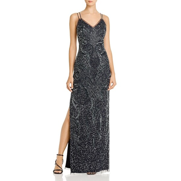 strappy evening gown
