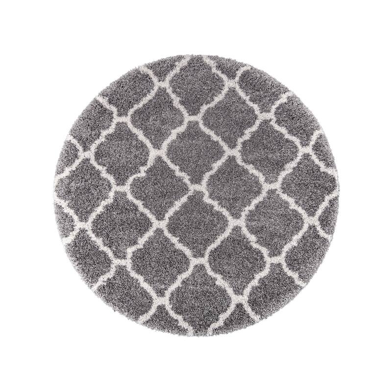 Gertmenian Ultimate Shag Tile Grey Plush Shag Area Rug