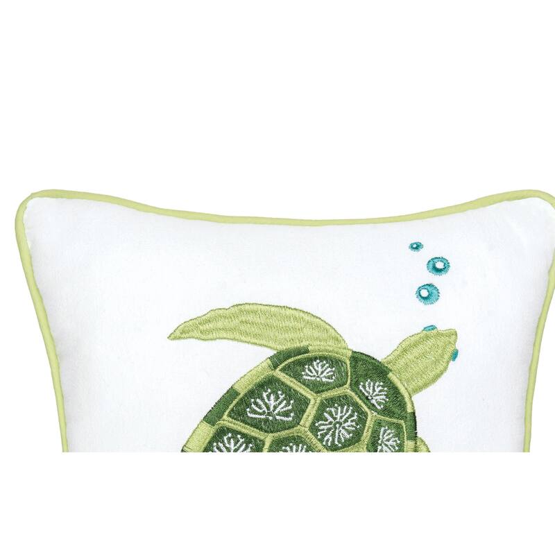 Green Turtle Small/Petite Accent Pillow