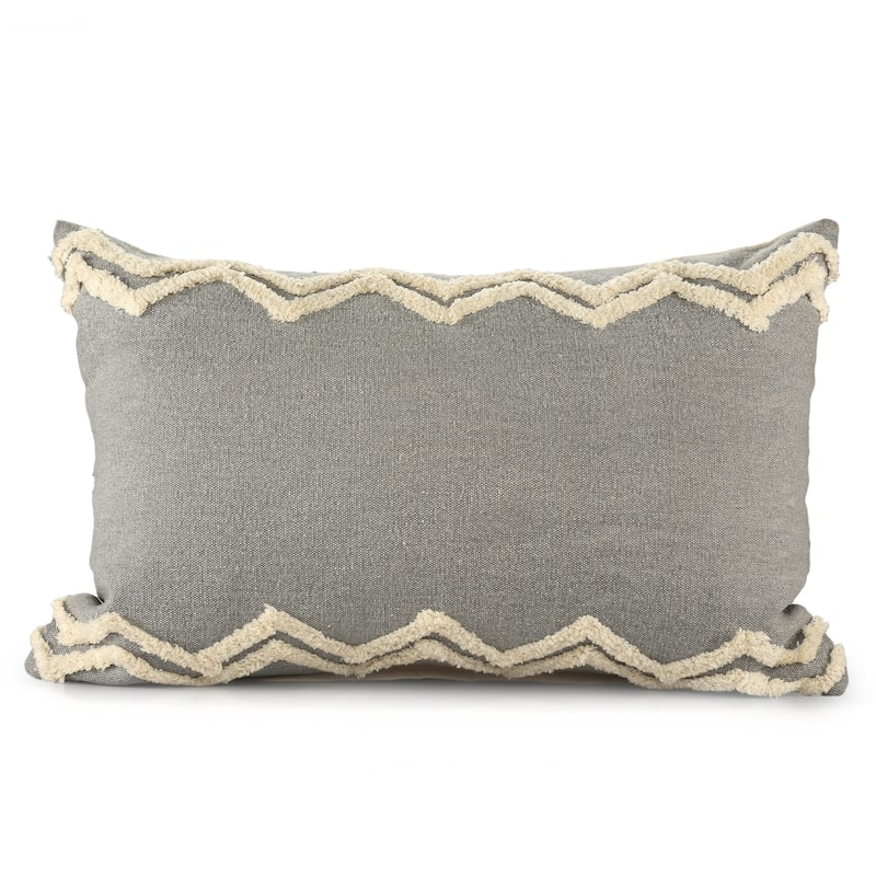 Sevita Soft Chevron Bordered Lumbar Throw Pillow