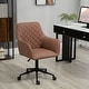 preview thumbnail 7 of 6, Home Office Chairs with Microfiber Cloth, 360° Swivel Upholstered Vanity Chairs, Computer Desk Chair with Armrests and Wheels