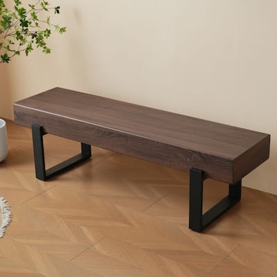 59" Dining Bench, Farmhouse Indoor Kitchen Table Benches,Bed Bench, Industrial Shoe Bench,Entryway Benches