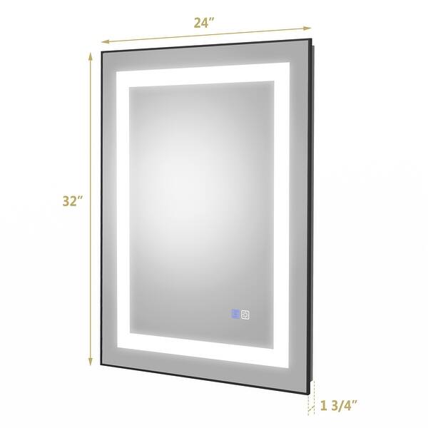 24 in. W x 32 in. H Framed Rectangular Bathroom Vanity Mirror in Ivory 24 in. W x 32 in. H Framed Rectangular Bathroom Vanity Mirror in Ivory