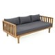 preview thumbnail 3 of 30, Claremont Farmhouse Outdoor 3 Seater Daybed with Water-Resistant Cushion by Christopher Knight Home