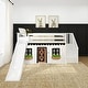 preview thumbnail 2 of 19, Max and Lily Classic Low Bunk with Stairs, Easy Slide and Curtain