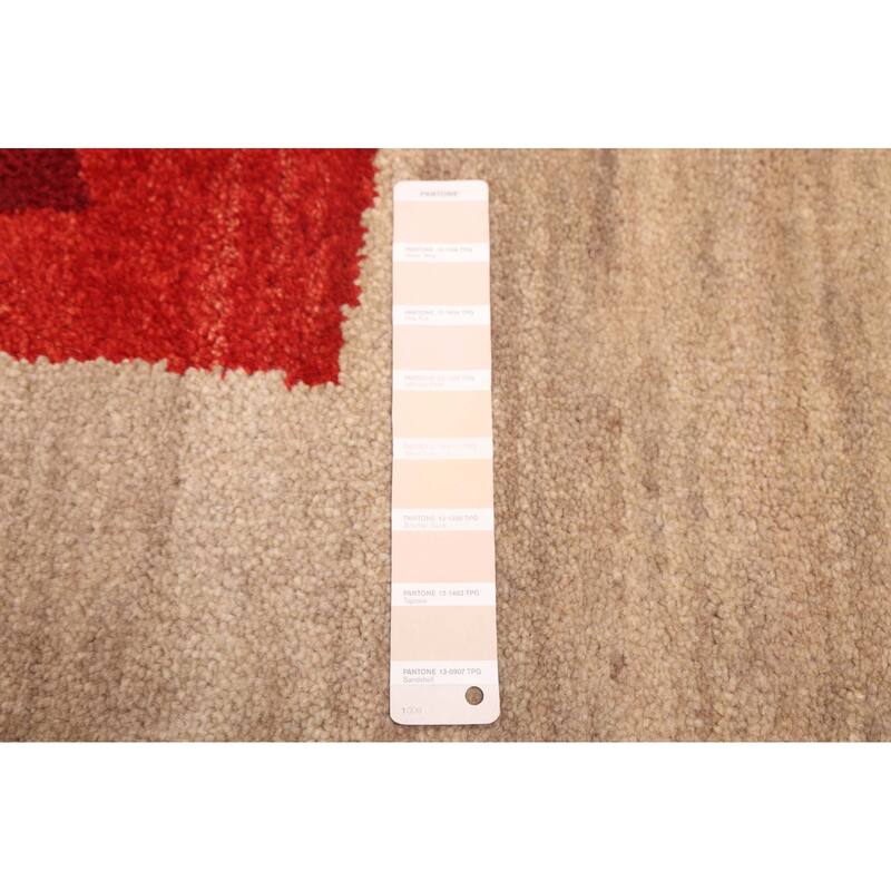 ECARPETGALLERY Hand-knotted Peshawar Ziegler Light Khaki Wool Rug - 4'11 x 6'9