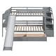 preview thumbnail 5 of 15, Multifunctional Design Twin over Twin Bunk Bed with Storage Staircase, Desk with Drawers and Shelves
