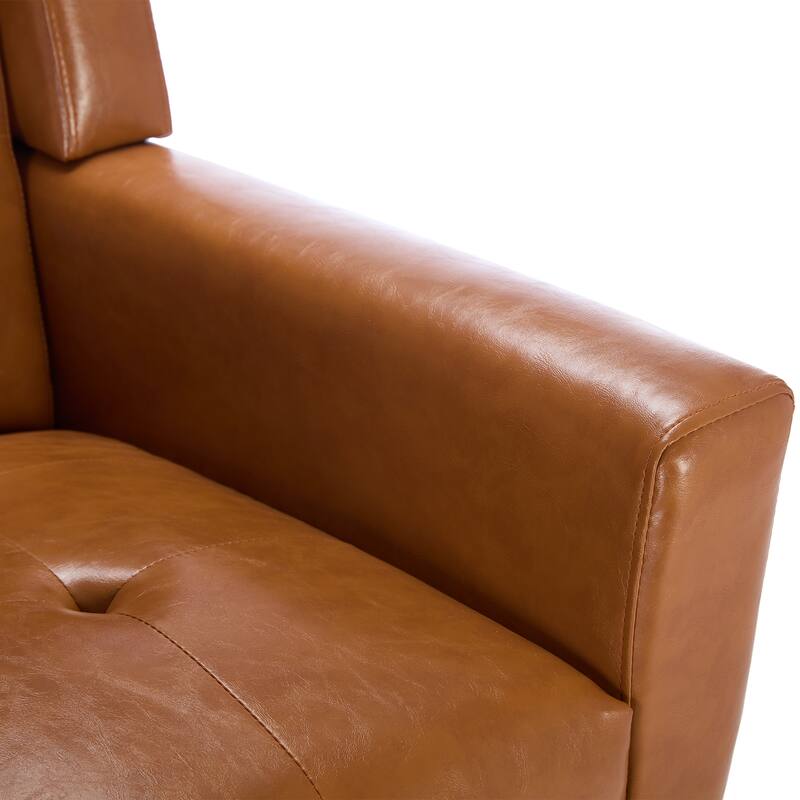 PU Accent Chair with Curved Back