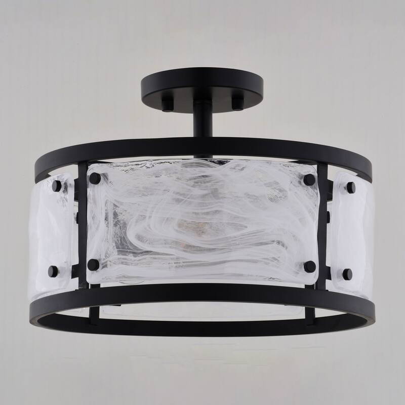 Vaxcel Lighting C0333 Wilder 3 Light 13" Wide Semi-Flush Drum Ceiling