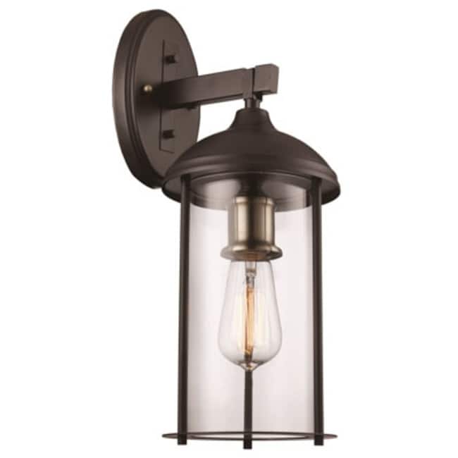 Trans Globe Lighting Blues Single Light 16-1/2" Tall Outdoor Wall - Rubbed Oil Bronze / Antique Brass