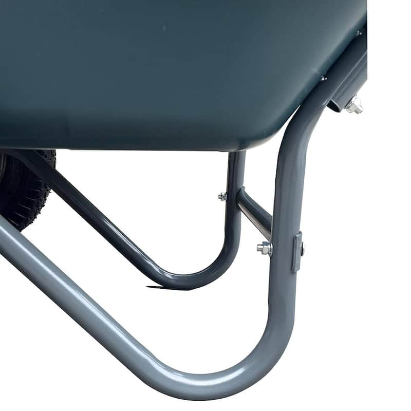 Dual-Wheel Home Garden Yard Utility Wheelbarrow Garden Cart for Home, Yard, and Garden