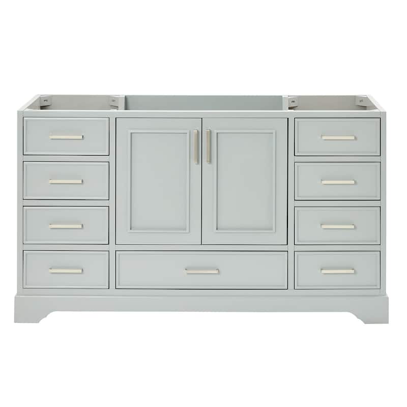 Ariel M060S-BC Stafford 61" Single Free Standing Vanity Cabinet Only - Grey - Ash Finish