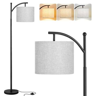 Floor Lamps for Living Room with 3 Color Temperatures, Standing Lamp Tall with Adjustable Grey Shade,Tall Lamps,9W Bulb Included