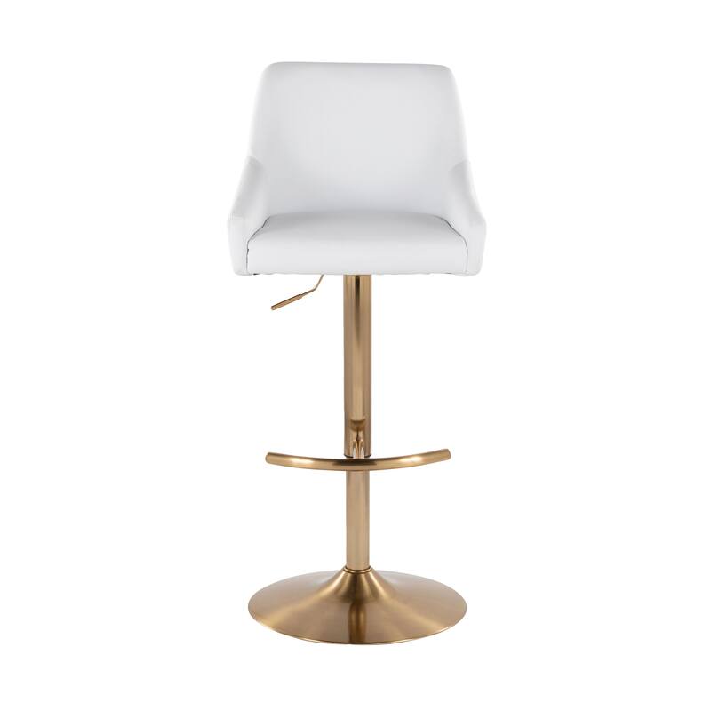 Porch & Den Hadley Adjustable Bar Stool with Rounded T Footrest (Set of 2)