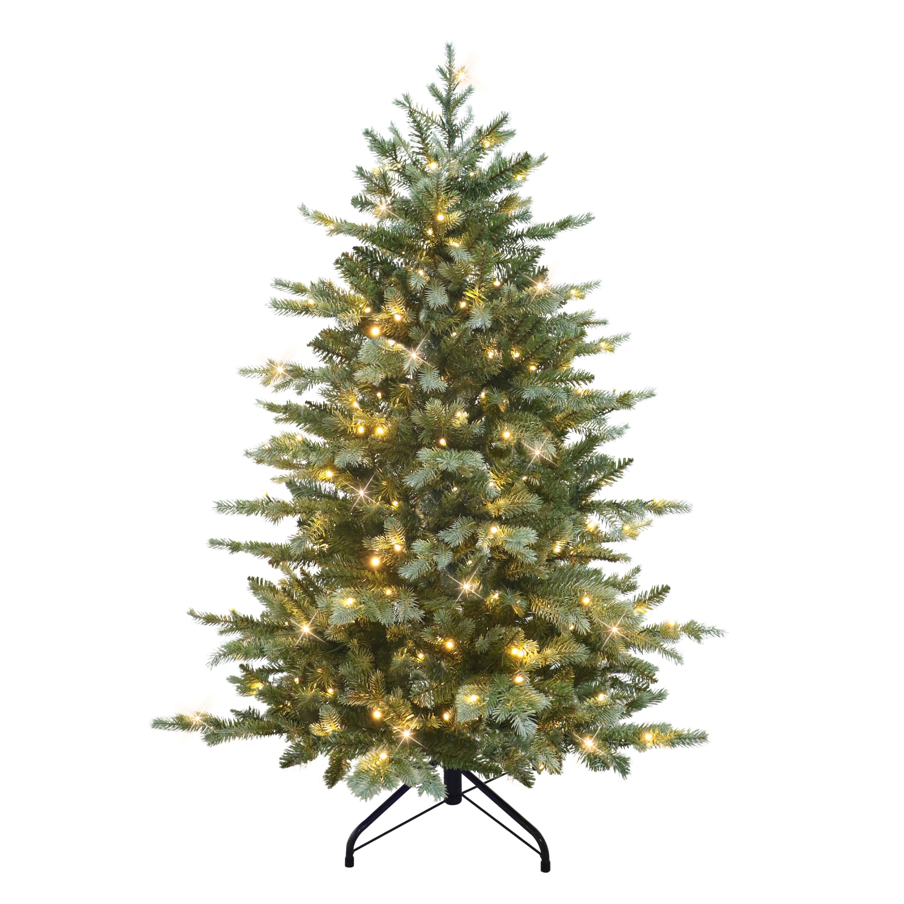 Puleo International 4.5' Pre-Lit Linden Fir Artificial Tree with 200 Dual-Color LED Lights
