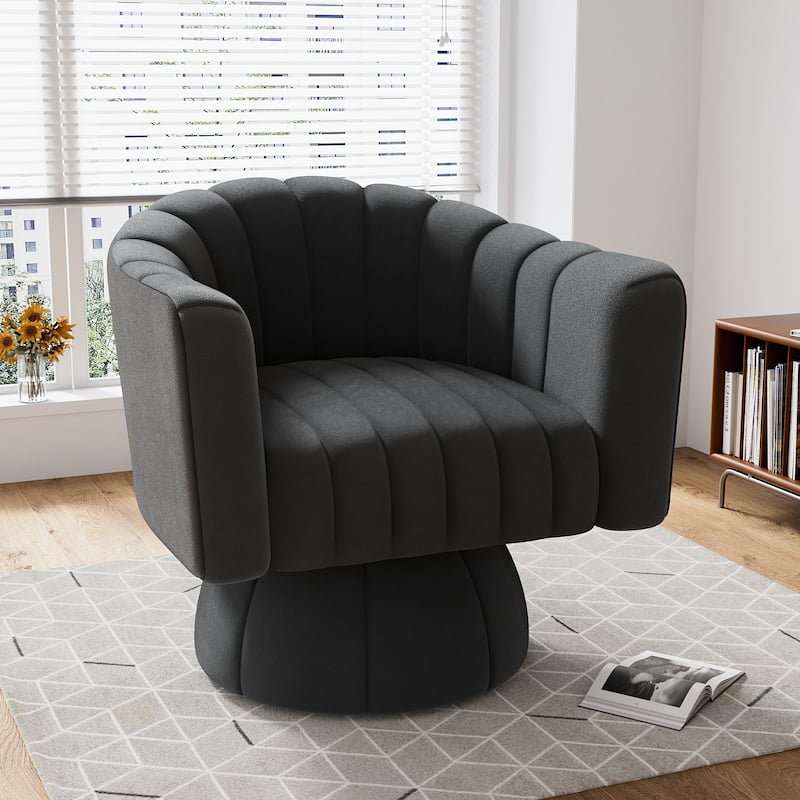 Ouyessir Oversized Modern Upholstered Barrel Chairs