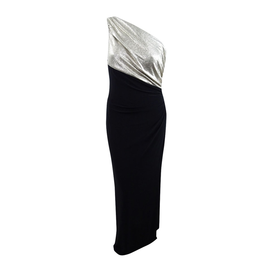 ralph lauren black and white gown