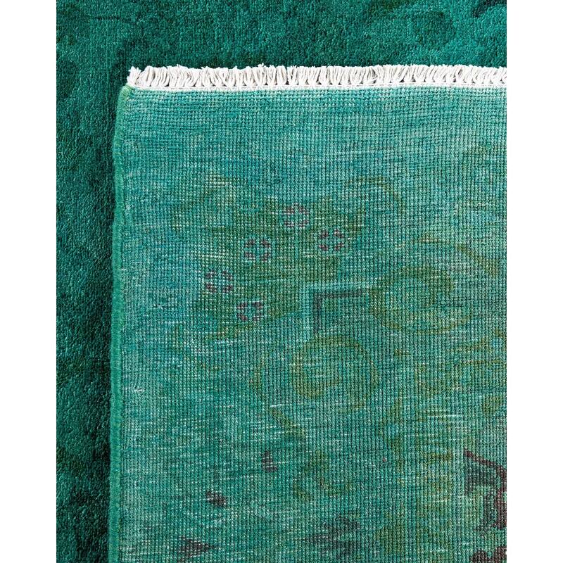 Contemporary Overdyed Wool Hand Knotted Area Rug - 6' 1" x 11' 8"