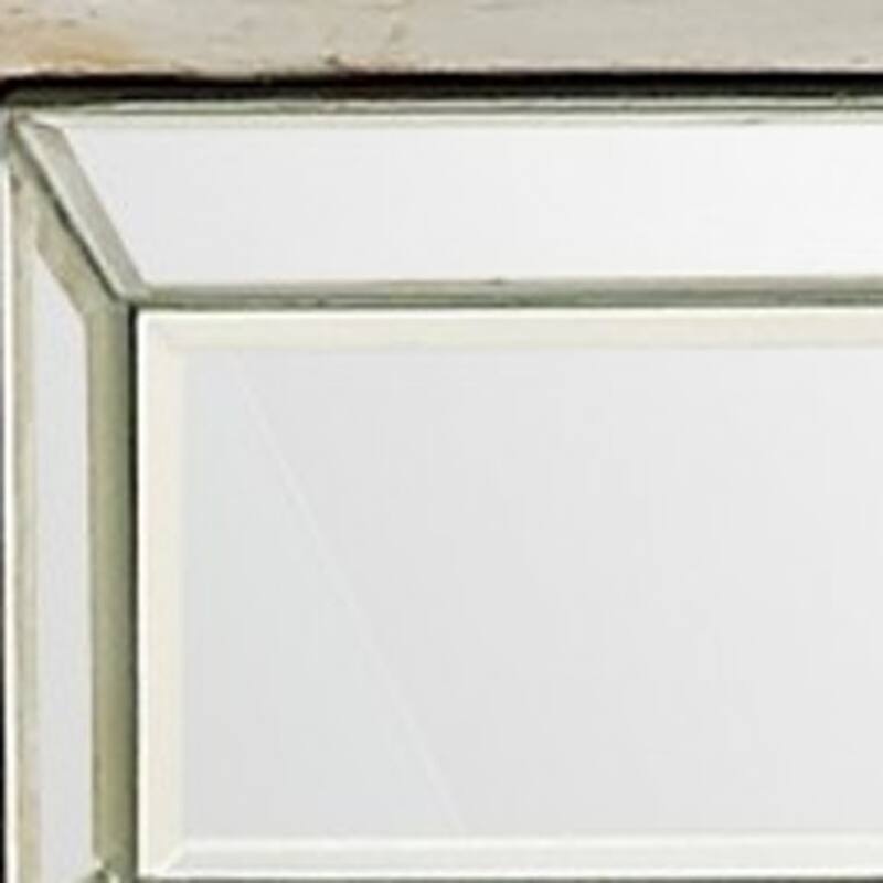 48" Modern Silver Mirrored Console Table with Storage Drawers Stylish Glass Hallway Accent - 48”L x 16.8”W x 31.2”H
