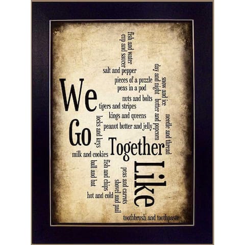 "We Go Together I" By Susan Ball, Ready to Hang Framed Wall Art, Black Frame