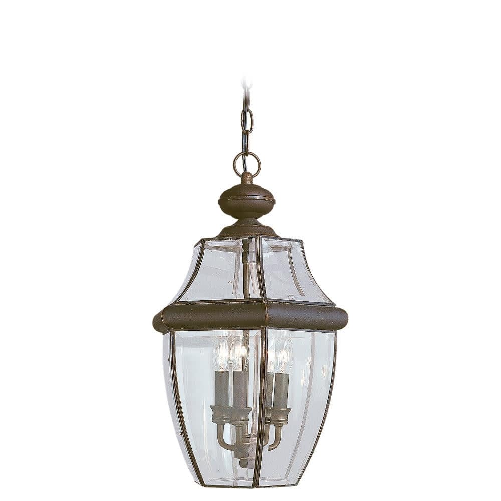 Roseto Coles 3 Light 12" Wide Outdoor Taper Candle Full Sized Pendant