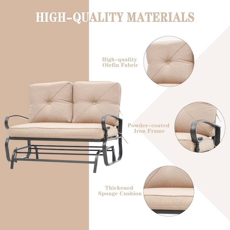 Nista Outdoor Loveseat Glider Chair by Havenside Home