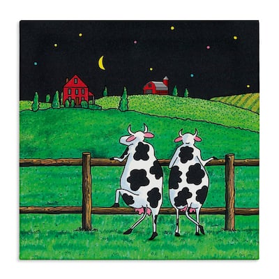 Stupell Girls Night Out Cows Canvas Wall Art Design By Roger Straub