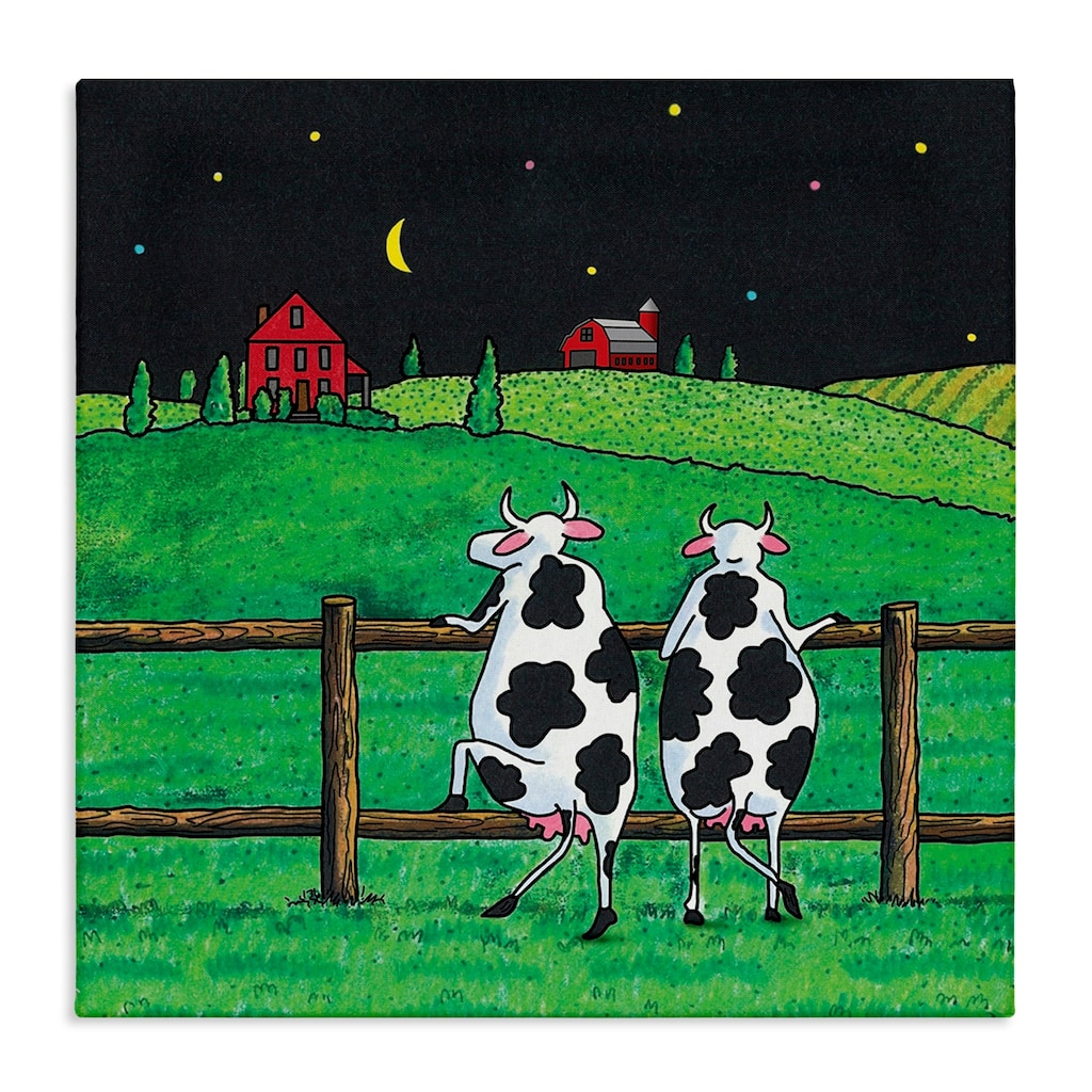 Stupell Girls Night Out Cows Canvas Wall Art Design By Roger Straub