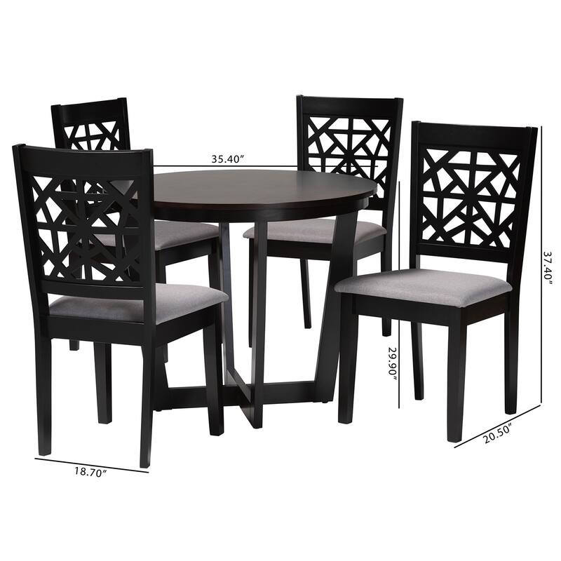Jamie Moden Wood 5-Piece Dining Set