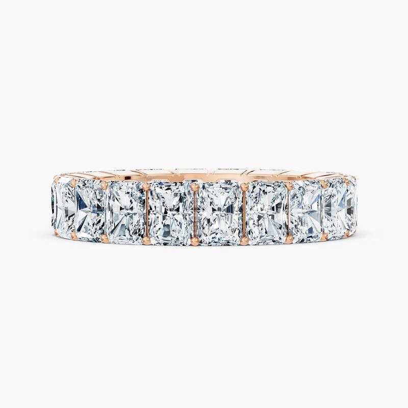 Auriya 14k Gold Radiant North-South Lab Grown Diamond Eternity Band 3.00 - 11.25 ct. tw. (F-G, VS) - 6.00 ct. wt. - 6 - Rose