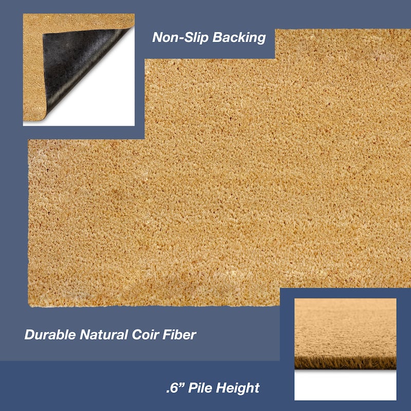Liora Manne Natura Solid Outdoor Mat Natural