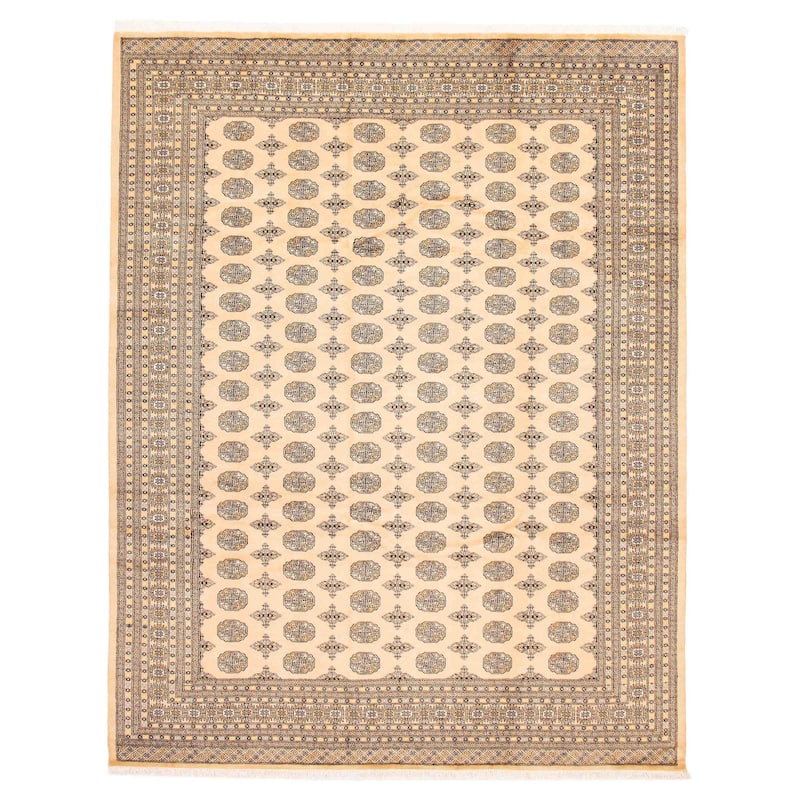 ECARPETGALLERY Hand-knotted Finest Peshawar Bokhara Ivory Wool Rug - 9'3 x 11'10 - Ivory - 9'3 x 11'10