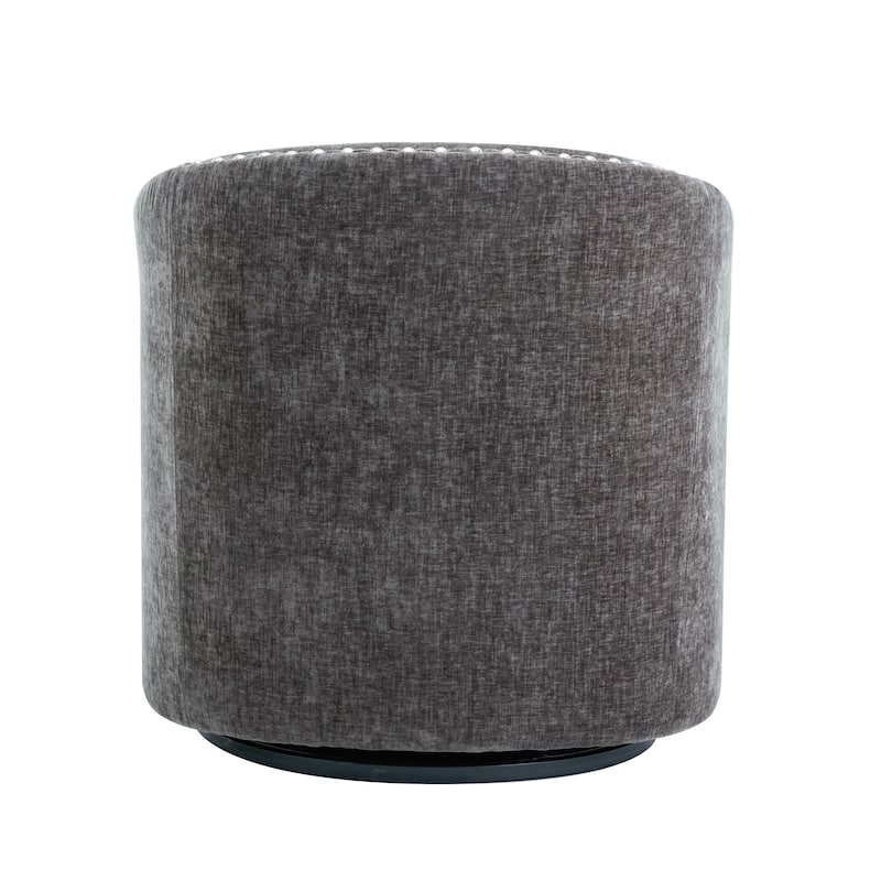 Porthos Home Wesa Swivel Fabric Upholstered Barrel Accent Chair