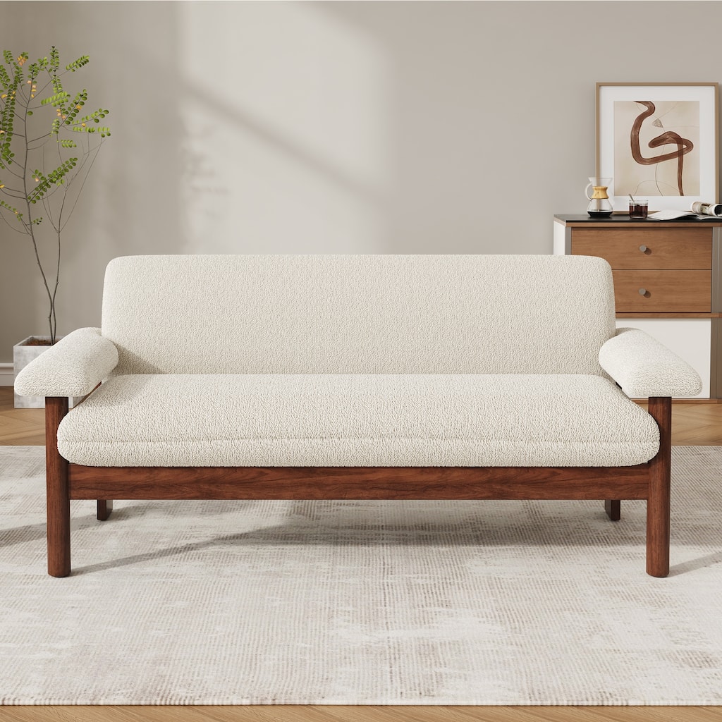 Modern Loveseat Sofa 2 Seater Couch 72.8" Loveseat Couch with Armrest Pillows for Living Room or Small Space