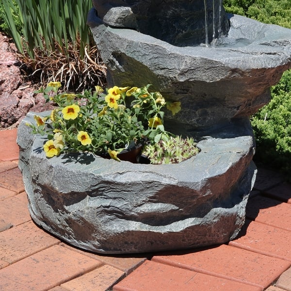 Shop Sunnydaze Solar Garden Backyard Outdoor Water Fountain With